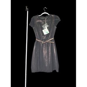 Twinset Women's Black Sleeveless Belted Dress Size 40‎ - 34" Stylish & Elegant